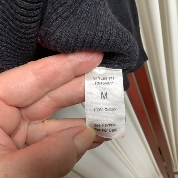 CAbi Color Block Argyle Stripe Cardigan Sweater Style 171 Women's Medium - Picture 8 of 8